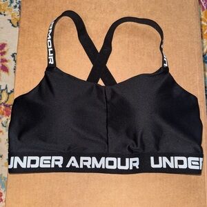 Under Armour Black Sports Bra with Logo Band